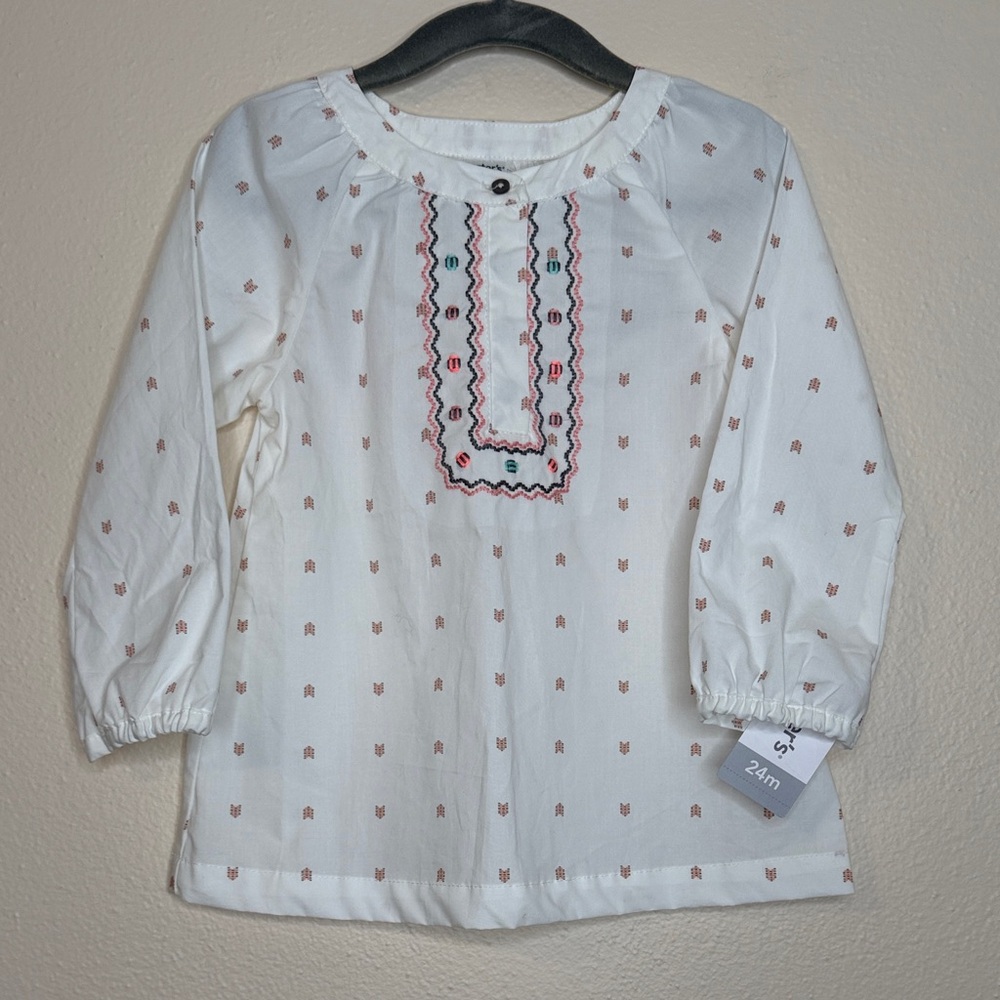 CARTER’S Girls' 3/4 Sleeve Cotton Tunic